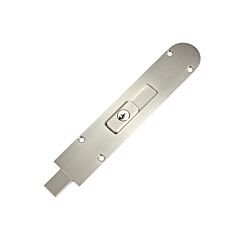 Barrierfold 210mm Flush Bolt Lockable - Satin Nickel