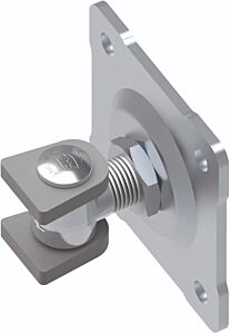 Adjustable Galvanised RHS Hinge with Fixing Plate