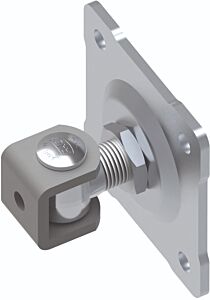 Adjustable Galvanised RHS Hinge with Bracket and Fixing Plate