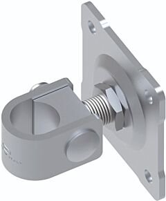 Adjustable Galvanised Wrap Around Hinge with Fixing Plate