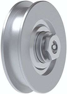 Galvanised Wheel With Bearings "U" Groove and Axle Lubrication Point