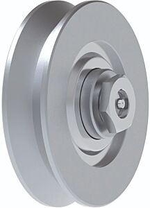 Galvanised Wheel with Bearings "V" Groove and Axle Lubrication Point