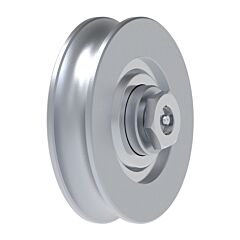 Galvanised Wheel With Bearing "1/2 Round" Groove and Axle Lubrication Point