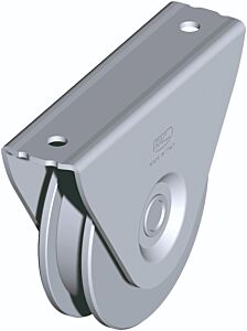 Galvanised Wheel with External Support Bracket "U" Groove 