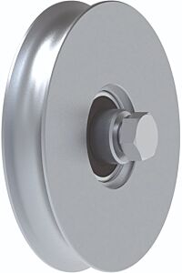 Galvanised Wheel With Bearings "1/2 Round" Groove