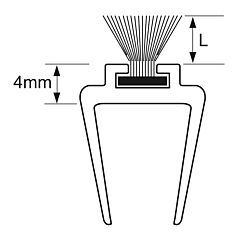 PVC Retainer & Brush - 10mm Glass