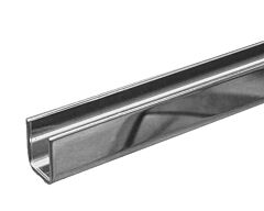Glazing Channel GC17 - Satin Stainless finish