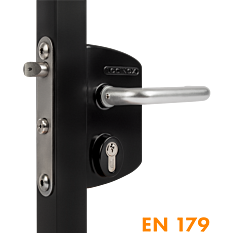 Locinox Gate Lock LPKQ40 U2 Black / Ali 1/2 Handle VSZ